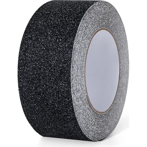 Bande Antidérapante Escaliers, 5CM x 10M Bande Antidérapante Adhésive pour Escaliers, Friction, Abrasif pour les Sécurité, Escabeau, Intérieur, Extérieur, Noir