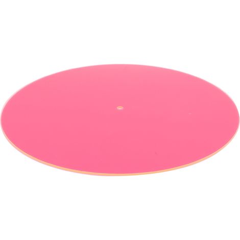 Tapis de platine vinyle transparent rose, anti-bruit, en acrylique, pour platine 12 pouces.