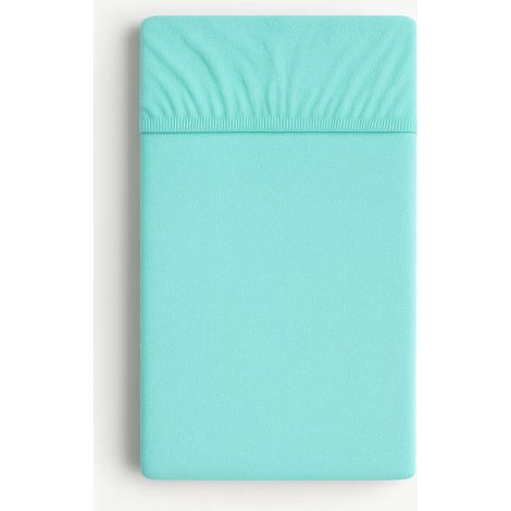 Lenzuolo con angoli in spugna per culla 140x70cm - menta (1/4)