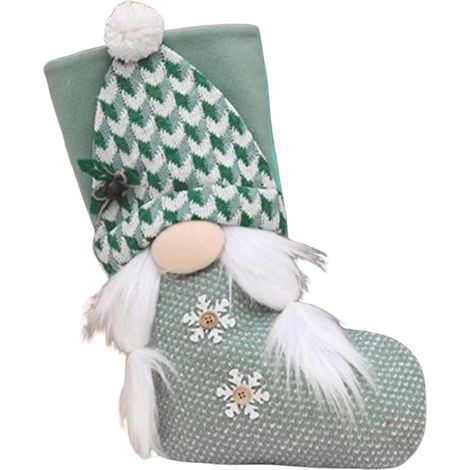 Chaussettes de Noël Décoratives pour Maison et Sapin Sacs à Bonbons pour Bas lutin tricotés Noël ornements cheminée pour Cheminée, Manteau, Porte, Fenêtre, (1/5)