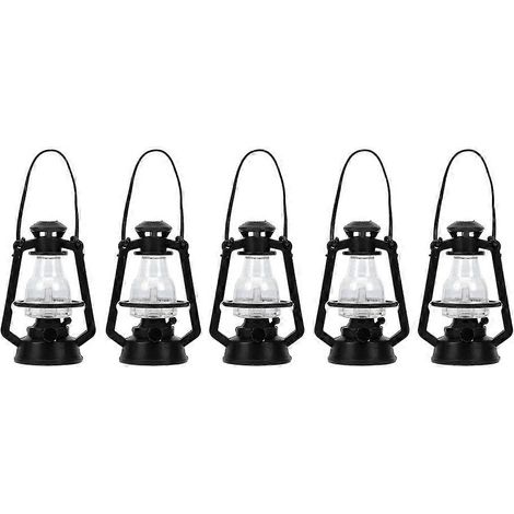 Lot de 5 lampes à pétrole décoratives miniatures pour le camping ou la maison, idéales pour une décoration intérieure ou une maison de poupée. (1/5)