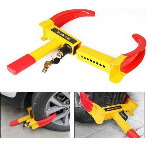 Verstellbare Radkralle 9-Loch 180–300 mm Diebstahlsicherung für Anhänger Wohnmobil (1/5)