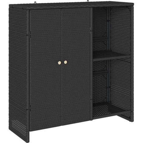 Armario de almacenamiento Negro 100 x 36 x 102 cm Ratán vidaXL (1/5)
