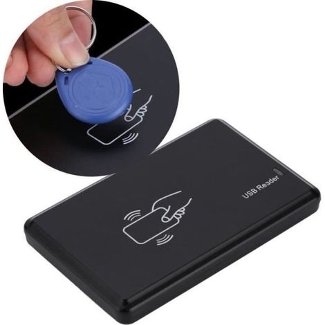 Fihero Lecteur de carte RFID et graveur d\'identité USB 125khz et copieur / duplicateur avec clé d\'identification 5pcs (1/4)