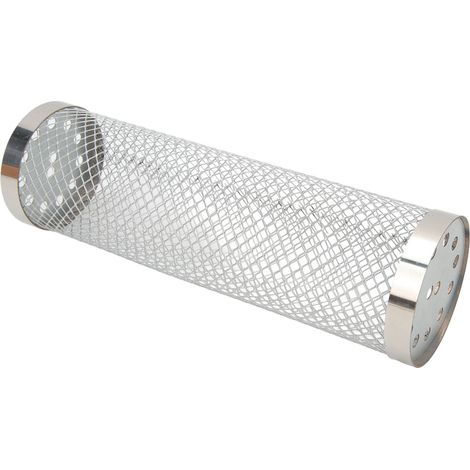 Panier à griller roulant en acier inoxydable, panier cylindrique en treillis métallique, ustensiles de barbecue portables pour le camping, avec crochet et fourchette, hauteur 29,5 cm (1/5)