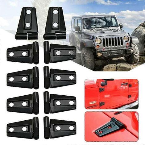 Lot de 10 caches-charnières de capot et de portière pour Jeep Wrangler JK/JKU (1/5)