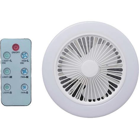 Ventilateur de plafond rechargeable avec lampe LED 2800 mAh, 3 vitesses, idéal pour le camping en plein air. (1/4)