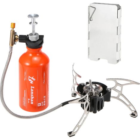 Réchaud de camping multi-combustibles, préchauffage huile/gaz, réchaud de camping extérieur, équipement de pique-nique et de randonnée, brûleurs de réchaud à essence, réchauds de cuisine portables (1/4)