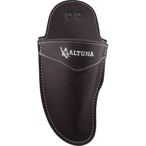 ALTUNA funda cuero p/tijera podar r97 , Funda para tijeras de podar y pequeña herramienta manual pequeña.
- Fabricada en cuero.
- Con cinta trasera para agarre al cinturón.
- Medid (1/2)