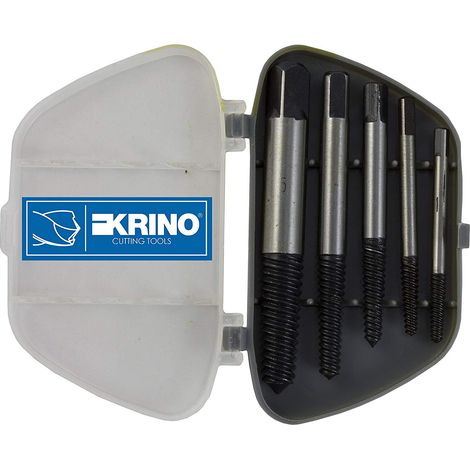 Krino 10067101 Extracteurs pour vis, set de 5 pieces, acier, 1-5 mm (1/2)