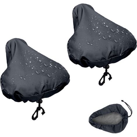 Funda impermeable de 2 piezas para sillín de bicicleta, Protector de sillín, Funda antipolvo, Ajustable, Con cordón, bicicletas estáticas, Negra (1/5)