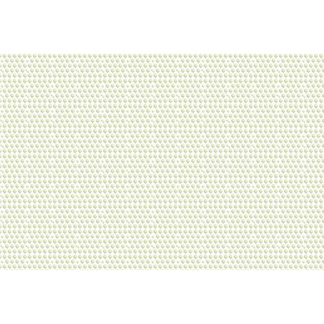 Papier peint panoramique arbre vert et blanc | Tapisserie panoramique nature pour salon | Papier peint panoramique graphique à motif arbre - 267 x 400 cm (4 pièces) (1/2)