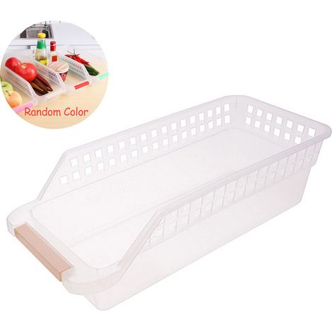 Boîte de Rangement Réfrigérateur Grande Capacité, Organisateur Congélateur Étagère avec Panier Garde-Manger Économiseur d'Espace (1/5)