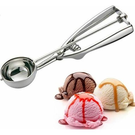 Cuillère à Glace 6 cm, Boules Cuillère à Crème Glace en Acier Inoxydable, Parfait pour Boule à Glace, Pâtisserie, Boule à Melon (1/5)