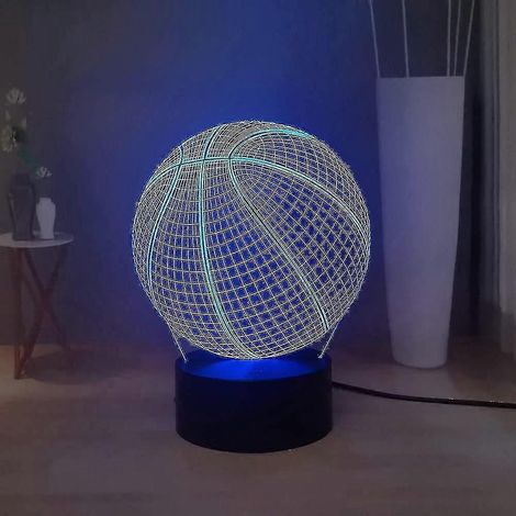 Lampe à illusion 3D Basketball Lampe de bureau à illusion 3D créative (1/5)