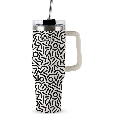 WD LifeStyle Mug Americana in Acciaio Inox 1,2 Lt Decoro Geometrico (1/3)