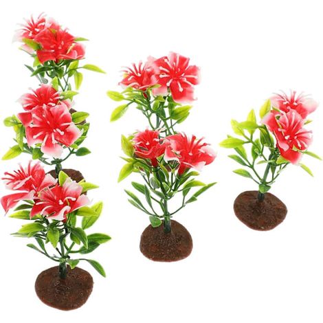 Rhododendrons miniatures (lot de 15) - Petites plantes artificielles - Fleurs simulées - Décoration DIY - Jouet éducatif pour enfants - Décoration pour la maison, le bureau ou la voiture-AquaForge (1/5)