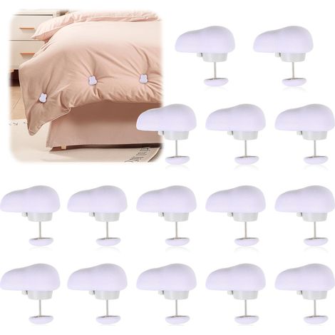 clips de couette pinces pour vêtements rideaux couettes empêche les enchevêtrements et débordements Lot de 16 (1/4)