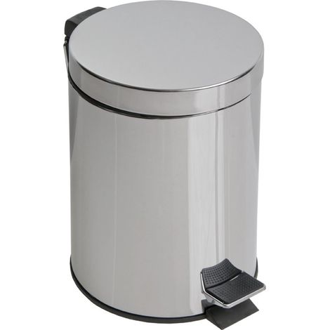 CESTINO RIFIUTI BAGNO CROMATO 20LT Ø29X46HCM MAURER AQUA