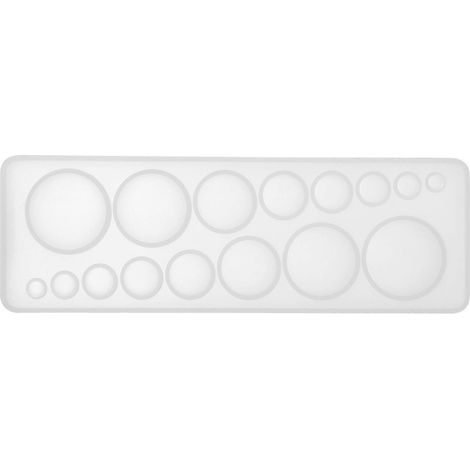 Runde DIY-Epoxidharzform in verschiedenen Formen, Silikonform zum Hochglanzpolieren, Bastelvorlage (Weiß) – 13,3 x 4,5 cm – Weiß (1/3)