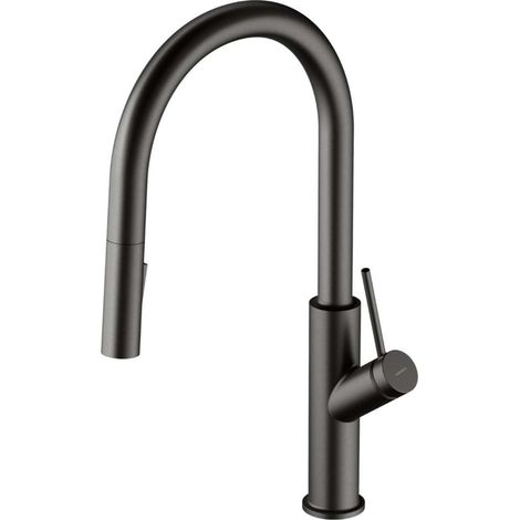 OMNIRES Bend - Spültischarmatur mit herausziehbarer Brause, Graphit BE6455GR