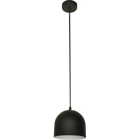 Helam MADISON Dome Suspension Plafonnier Noir, Blanc 17cm