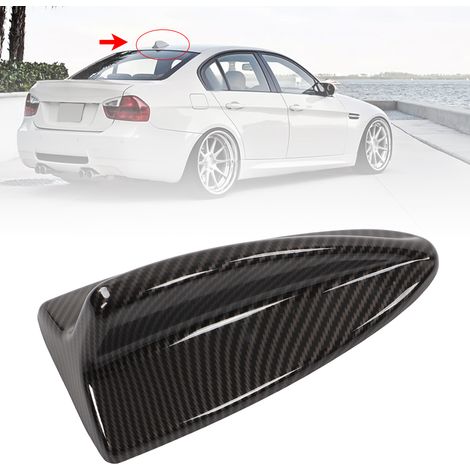 Haifischflossen-Antennenabdeckung für Fahrzeugmodifikationen, Carbonfaser-Textur, Stil D (180 mm), passend für BMW 3er (E90) 2005-2011 (wird mit Box geliefert). (1/5)