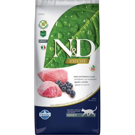 FARMINA N&D PRIME CHAT AGNEAU ET MYRTILLE ADULTE 5 kg