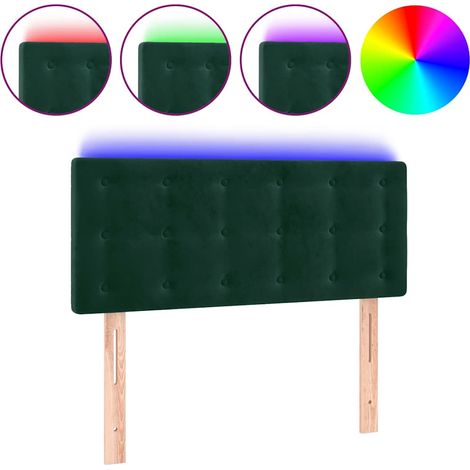 Maison Exclusive - LED Kopfteil Dunkelgrün 100x5x78/88 cm Samt (1/5)