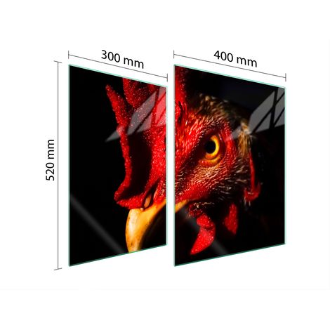 PIASTRA PROTETTIVA IN VETRO PER STUFA 70x52 ROOSTER (1/5)