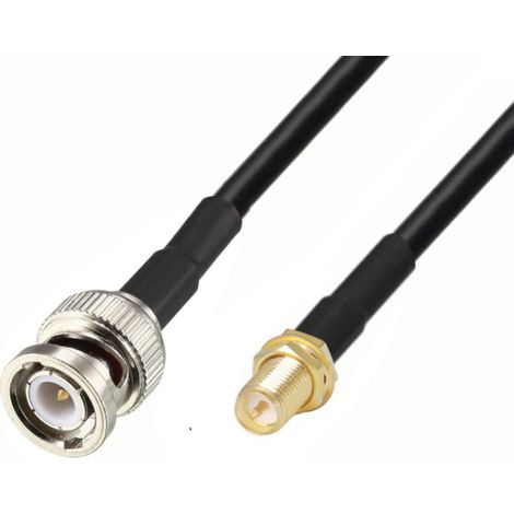Antennenkabel BNC-Stecker / SMA-RP-Buchse RG58 3 m