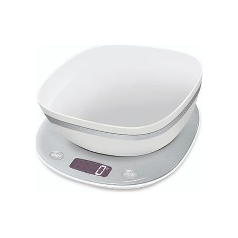 Balance de cuisine Terraillon Macaron avec Glacée et Bol 15254 Inox et Blanc
