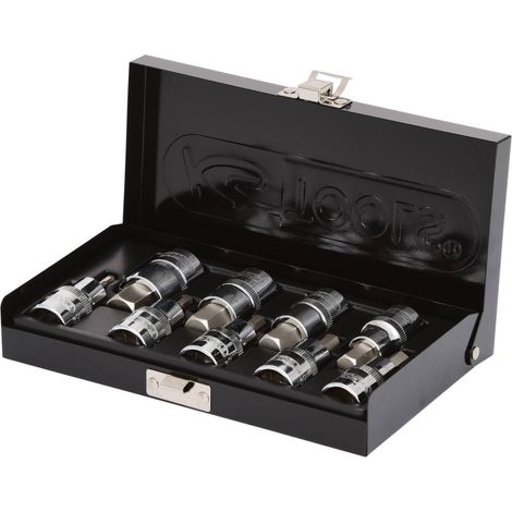 1/2" Jeu de douilles tournevis 6 pans intérieur CHROMEplus, courtes, 9 pcs. 4-17mm (1/4)