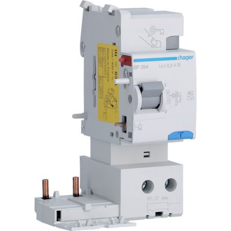 Bloc dif 2P 63A 300mA AC S - BLOCS DIFFERENTIELS HAGER BP264 (1/3)