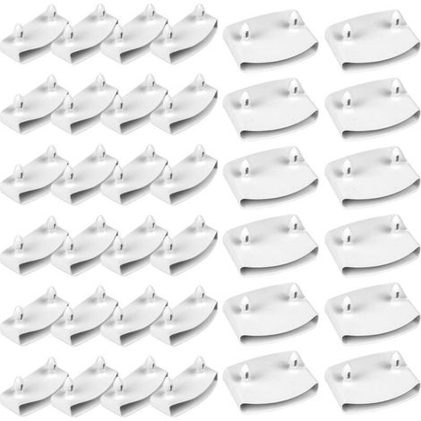 36 Embouts Lattes pour Sommier, Supports de Lattes pour Sommier, Capuchons Lattes pour Sommier 54mm, 24 x Embout de Lattes, 12 x Supports Centraux, pour 5.3cm - 5.5cm Latte de Li