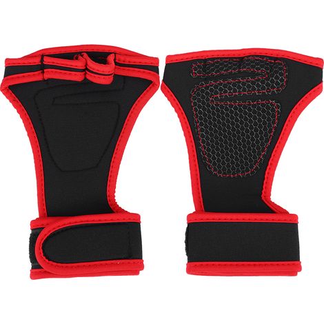 Gants de musculation fitness avec bandes de poignet - Entraînement, cyclisme, sport - Rouge M (1/5)