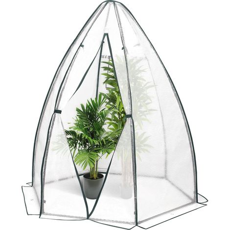 WOLTU Greenhouse Outdoor.Greenhouse 160x140x180cm. PE semi-transparent Greenhouse Winter Protection. Winter Tent for Plants Weatherproof Multi-purpos White (1/5)