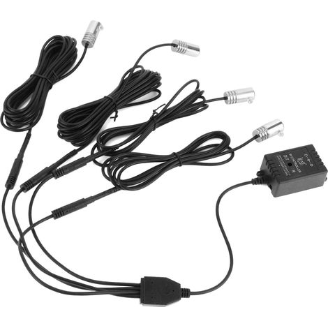 Projecteur d'ambiance LED décoratif intérieur de voiture avec éclairage RGB, télécommande et contrôle musical pour portière et tableau de bord, prise allume-cigare avec 4 lampes (1/5)