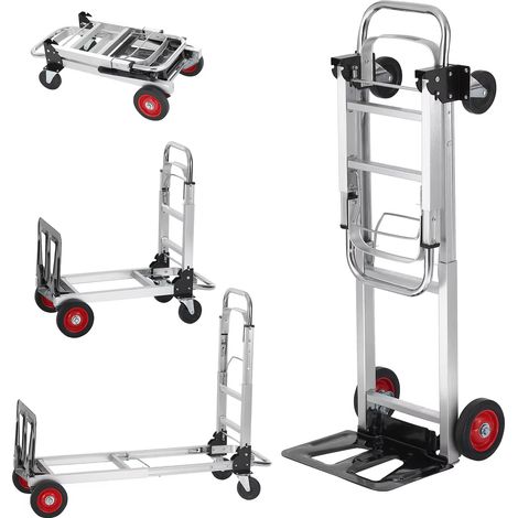 Chariot de main pliant 400 lbs – Léger, robuste, avec roues – Chariot utilitaire pliable idéal pour le transport en entrepôt et les déménagements (1/5)