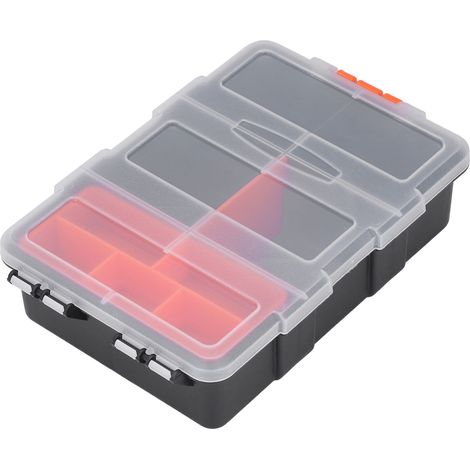 Modulare Aufbewahrungsbox mit herausnehmbaren Trennwänden, Kunststoff-Fachbox für kleines Zubehör und Kleinteile, Modell F-156 (1/5)