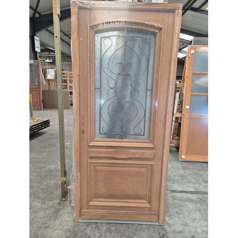 [jamais Utilise] Porte D'entrée Bois Vitrée, Canaries 8, H215 X L90 Cm Côte Tableau P.droit (c) Gd Menuiseries