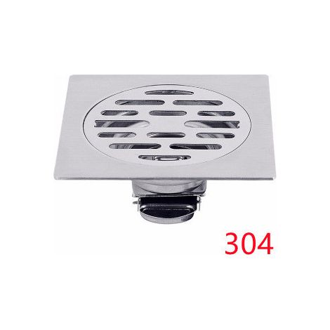 Bonde de sol 1010 en acier inoxydable 304 pour salle de bain et lave-linge, anti-odeurs, épaisse, idéale pour les projets hôteliers – Auto-obturante en 304, convient à une utilisation en milieu humide