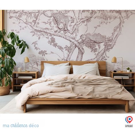 Papier peint : Arbre et léopards - Intissé - 200 cm - 280 cm (1/5)