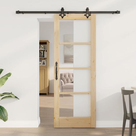 Porte Coulissante-Porte intérieure ORKDAL Marron 73,5 x 198,5 cm Bois et métal 152583 (1/5)