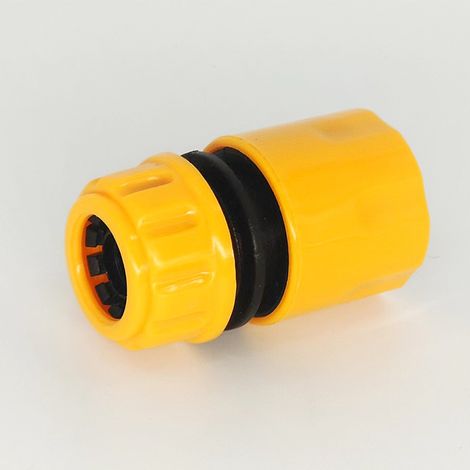Raccord d'eau en plastique à 4 points pour lavage de voiture domestique, raccord d'arrosage de jardin jaune, raccord rapide en plastique (1/4)