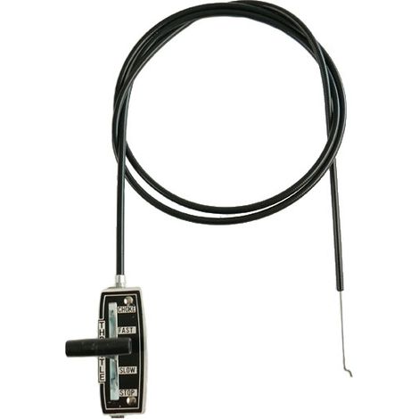 Câble à gaz universel réversible 1800mm – Manette avec course 34mm – Filetage plomberie – Métal pour tondeuse et motoculteur