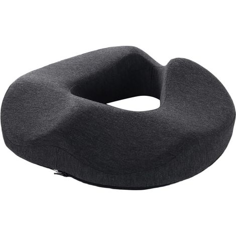 Coussin de siège en mousse à mémoire de forme pour soulager la douleur du coccyx – Coussin ergonomique avec housse respirante – Base antidérapante pour voiture, bureau, fauteuil roulant – 42 x 37,5 cm (1/5)