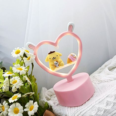 Veilleuse de bureau avec oreilles de lapin mignonnes, lampe de chevet décorative pour chambre d'enfant, crèche ou dortoir, modèle 6 (1/4)