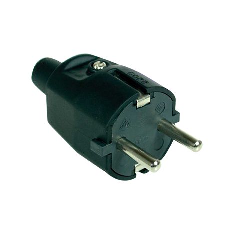 Tappo in gomma nera 2P + TT 16A GSC 0200059