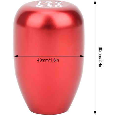 [Maneta de cambio de marchas] + [Maneta] + [5 velocidades] + [Aluminio, rojo, 3 adaptadores] (1/5)